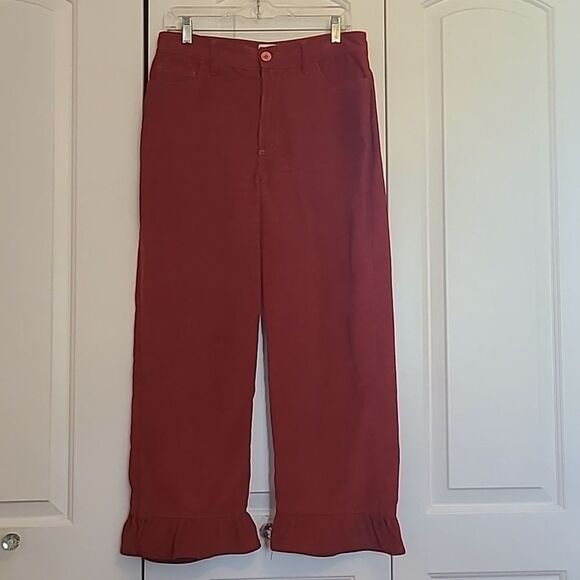 Tach Clothing Palma Pant Ruffle Corderoy Rust Colored Size L - Picture 3 of 14